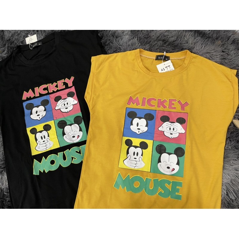 [ Mã FAMAYWA2 giảm 10K đơn 50K] Váy suông - Đầm suông tay hến in chữ miccky mouse from rộng | BigBuy360 - bigbuy360.vn