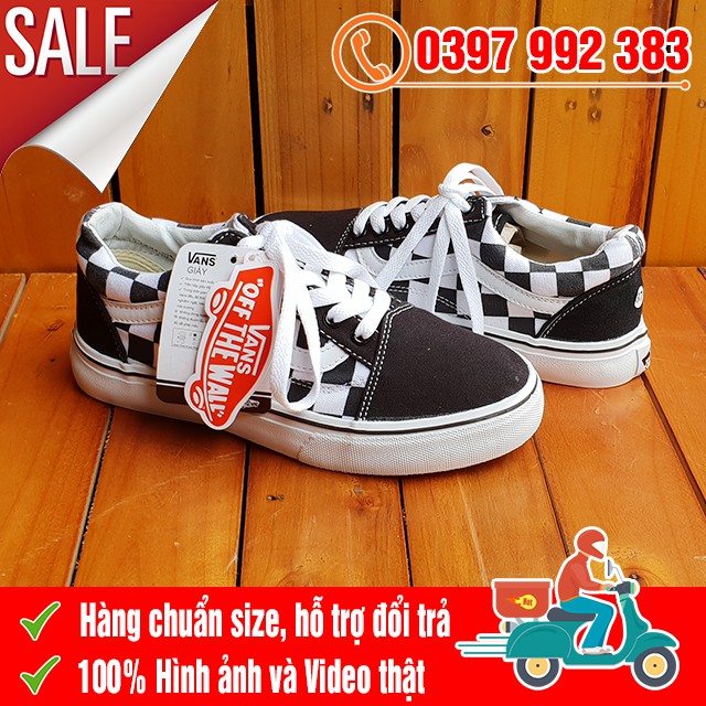 [MIỄN PHÍ SHIP] Giày Thể Thao Old Skool Caro Đen Trắng Nam Nữ | BigBuy360 - bigbuy360.vn