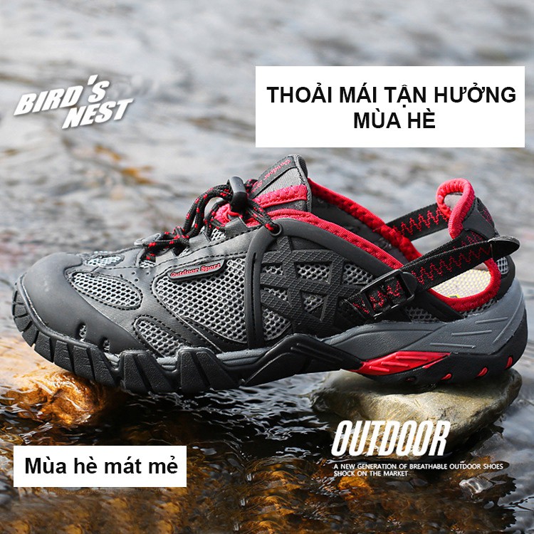 Giày trekking leo núi đi rừng đi phượt dã ngoại Outdoor Sport cao cấp chống trơn trượt, thoát nước nhanh, êm và ôm chân