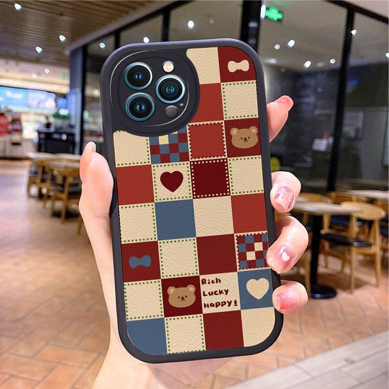 Ốp Điện Thoại Kẻ Sọc Caro Thời Trang Cho iPhone 12 13 11 Pro Max X Xs Max Xr reug