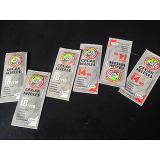 Bộ 1 vỉ kim 5 cây kim nhật máy may gia đình kim ha size 9,11,13,14,16 ,18...vỉ 5 cây