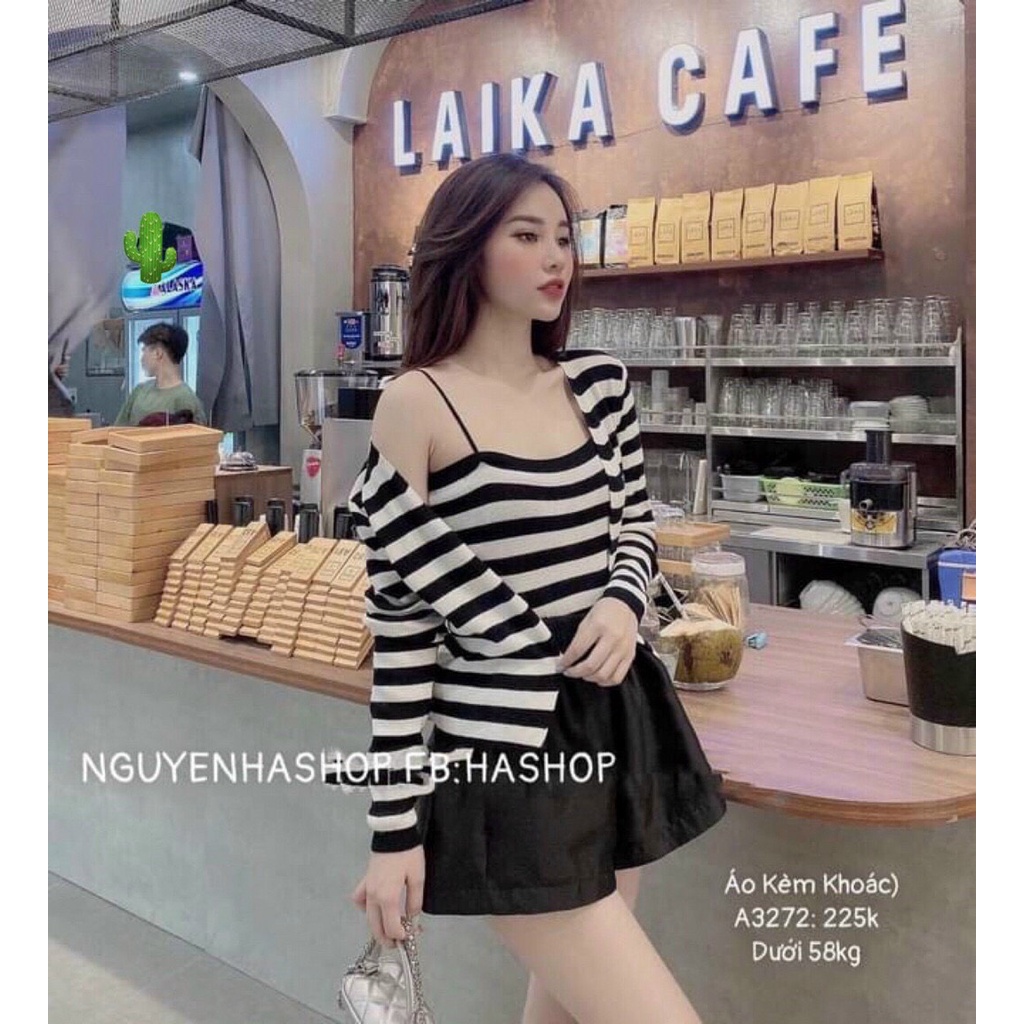 sét áo 2in1 gồm áo trong và khoác ngoài như hình