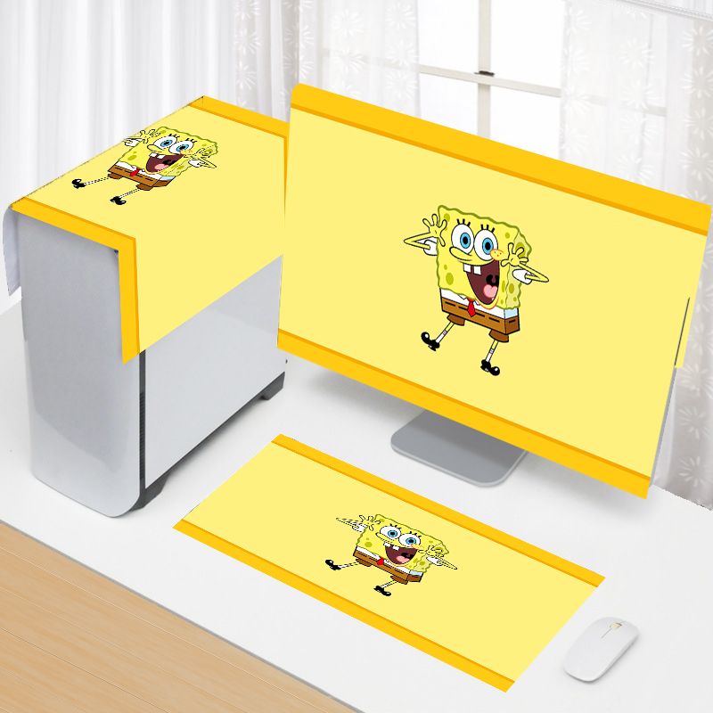 |Wmgjiaju22 Wmgjiaju20|Bộ 3 Tấm Vải Bọc Màn Hình lcd Máy Tính Chống Bụi in Hoạt Hình Đơn Giản Siêu Dễ Thương Bảo Vệ Toàn Diện