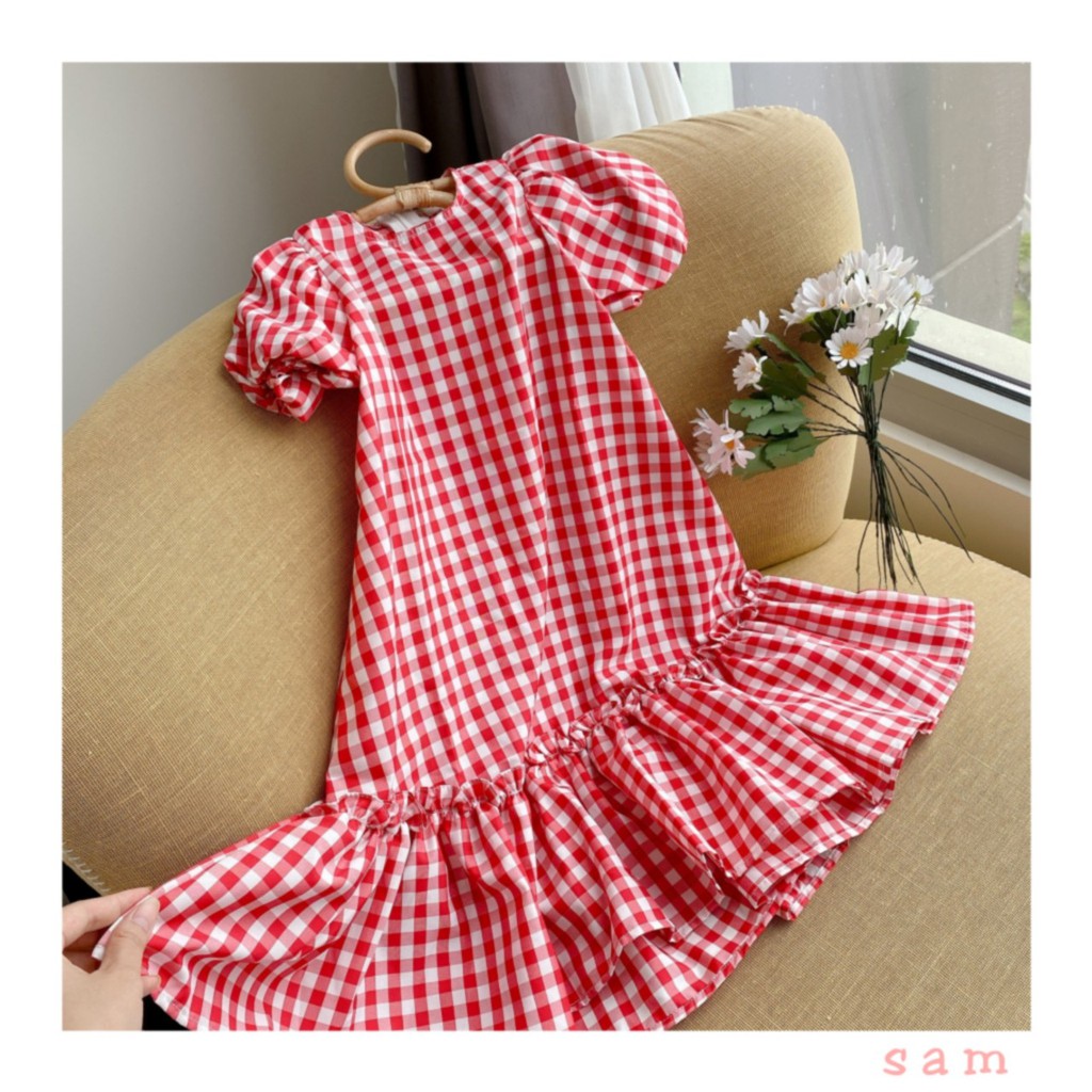 Đầm babydoll phong cách Hàn Quốc cho bé gái