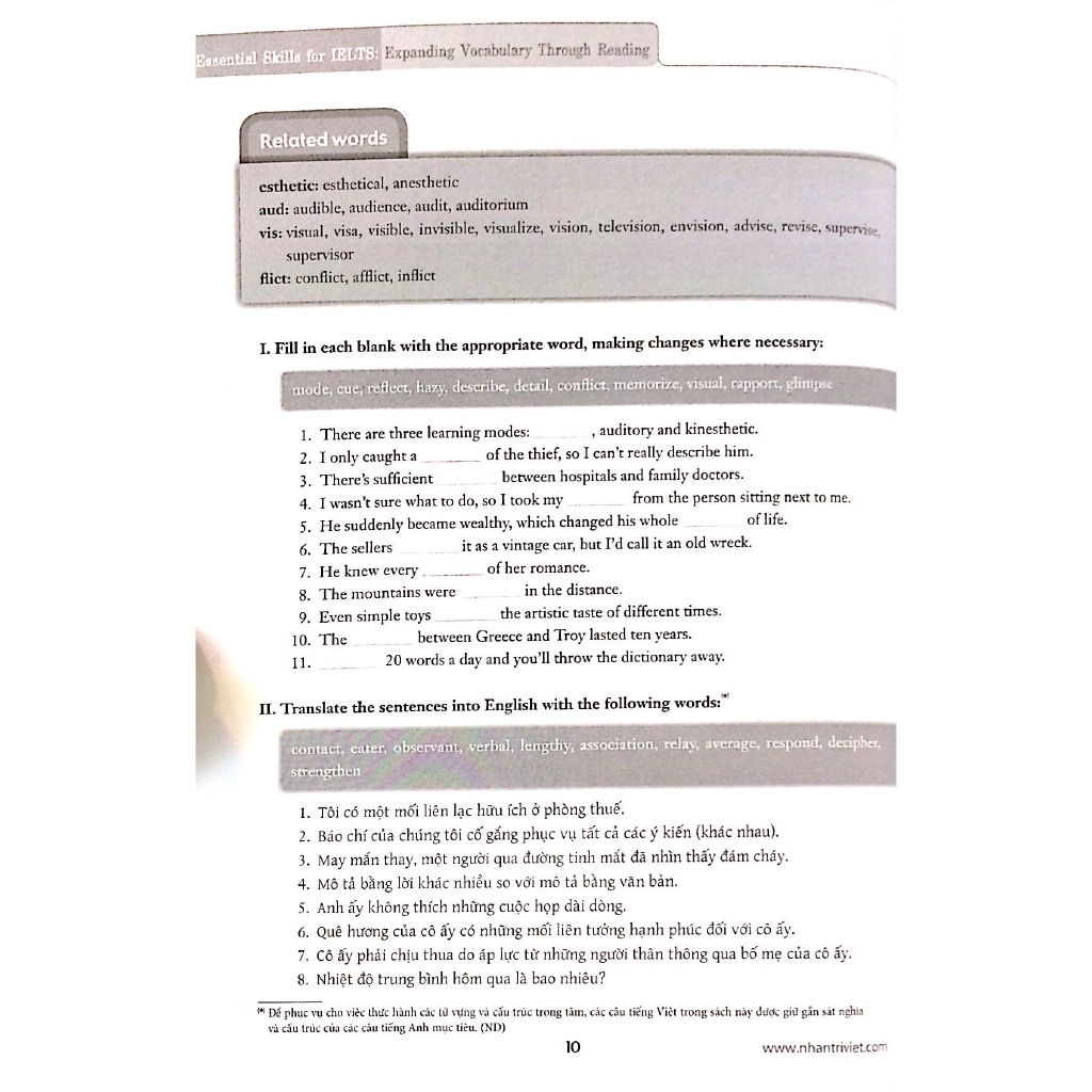 Sách - Essential Skills For IELTS - Expanding Vocabulary Through Reading