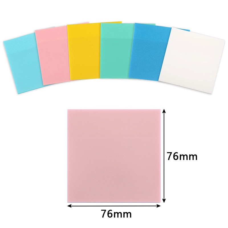 1 Set Giấy Note Ghi Chú Tự Dính Màu Trong Suốt Không Thấm Nước Di Động Cho Học Sinh