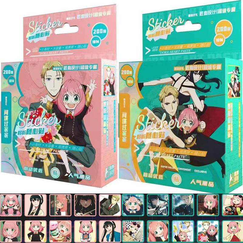 Bộ 200 Miếng Dán Hình Anime Dùng Trang Trí Ván Trượt/Laptop/Xe Máy Không Thấm Nước
