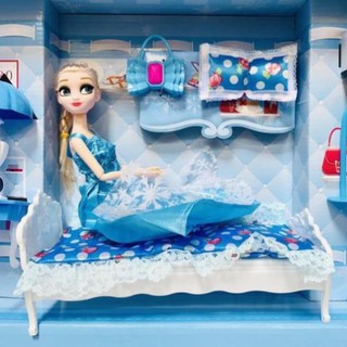 Đồ chơi ngôi nhà búp bê phòng ngủ búp bê Elsa