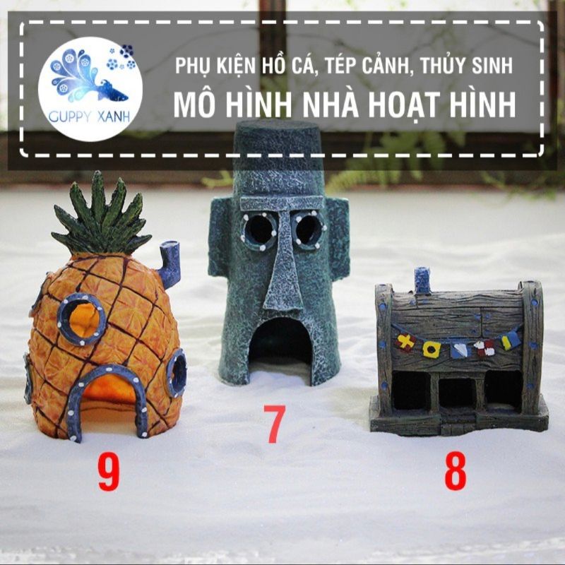 Mô hình trang trí hồ thủy sinh, hồ cá với nhiều mẫu hoạt hình