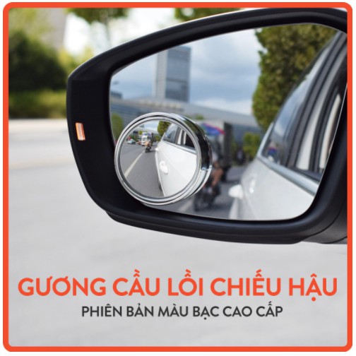 Bộ 2 gương cầu lồi 360 độ ô tô có viền