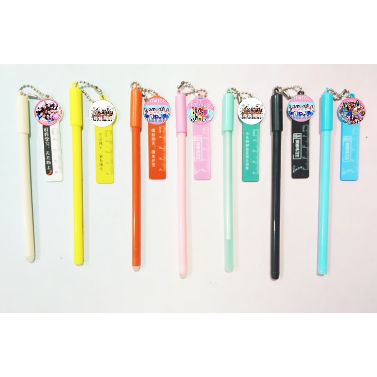 Bút twice kèm dây treo BMCI15 bút cute dễ thương thần tượng idol hoạt hình