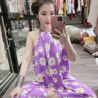 💕SET BỘ LỤA HOA CỔ YẾM CỰC XINH 💕