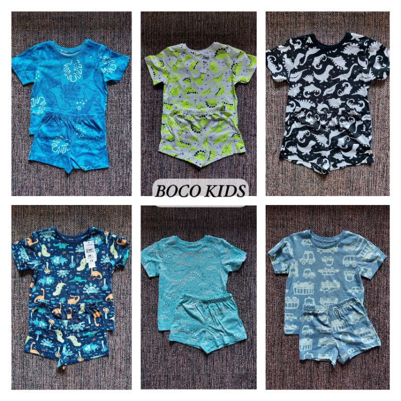 Bộ quần áo hè bé trai/gái Matalan màu sắc họa tiết