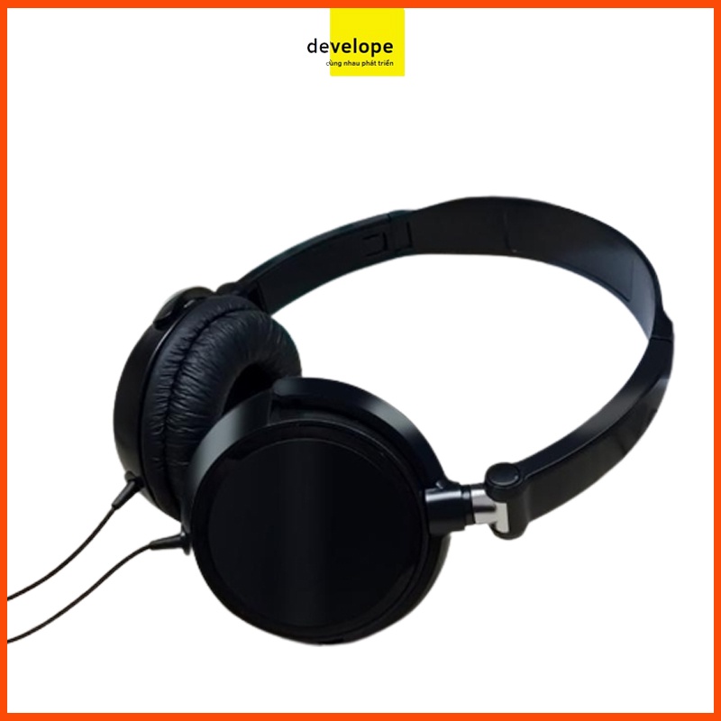 Tai nghe chụp tai F10 kèm mic loại tốt DEVELOPE (màu đen - có thể gấp gọn)