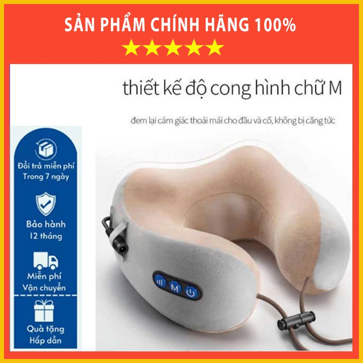 Gối Massage Cổ Chữ U 360 Đa Năng - Máy Mát xa hỗ trợ vùng vai, gáy, cổ