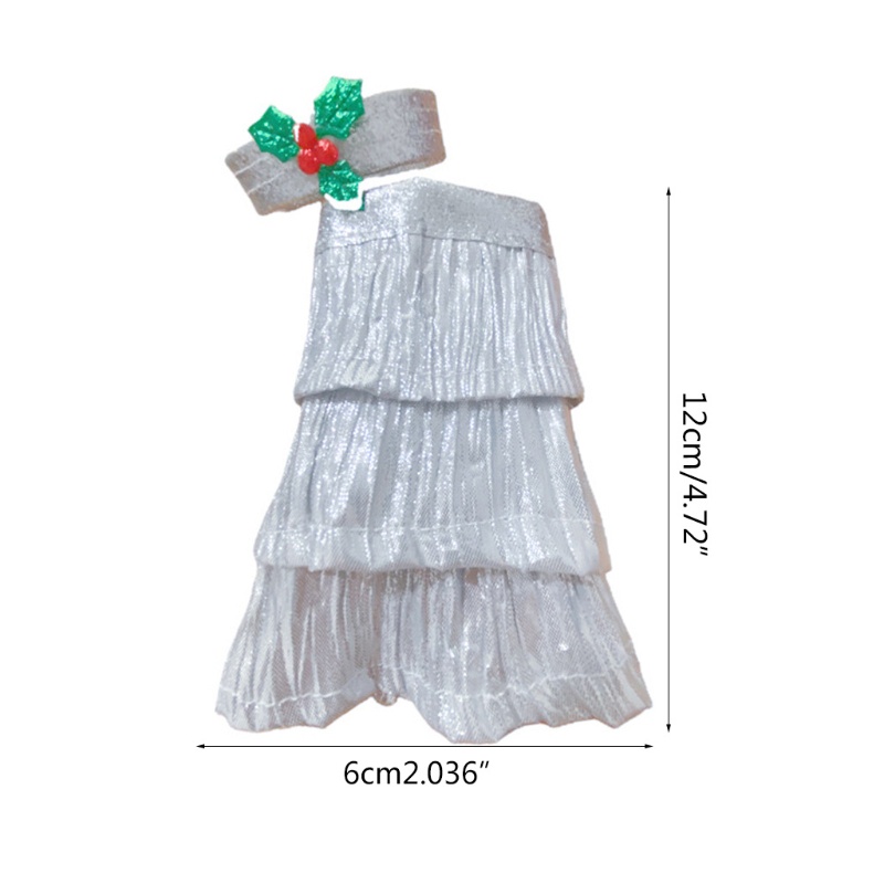 Đầm Thời Trang Giáng Sinh Thủ Công Xinh Xắn Cho Búp Bê