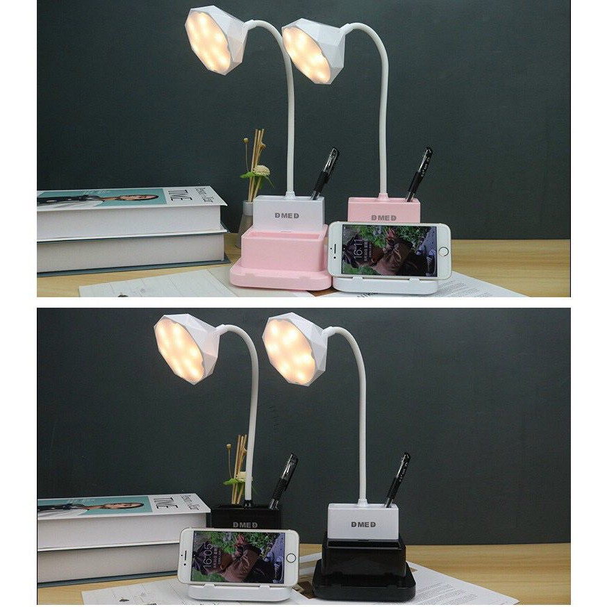 Đèn LED để bàn chống cận đọc sách 3 chế độ sạc cổng ÚB -002
