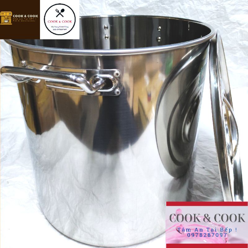 [Chính Hãng] Nồi súp inox 25, 30, 35, 40, 50, 75, 95 lít Vietcook nồi hầm xương, nồi luộc gà, nồi luộc bánh chưng, phở