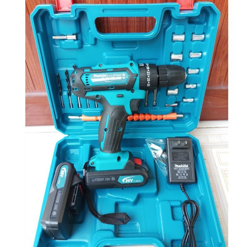 Máy Khoan Pin 26V Makita 3 Chức Năng, Bắn Vít-Khoan-Búa