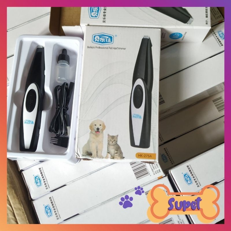 Tông đơ cắt lông chó, máy cắt lông chó, 4 lưỡi căn chỉnh, chạy pin sạc điện, siêu bền, siêu bén