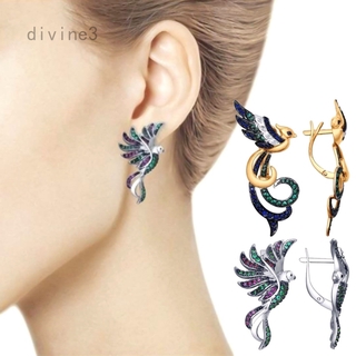 Bông Tai Hình Chim Phượng Hoàng Nhiều Màu Sắc