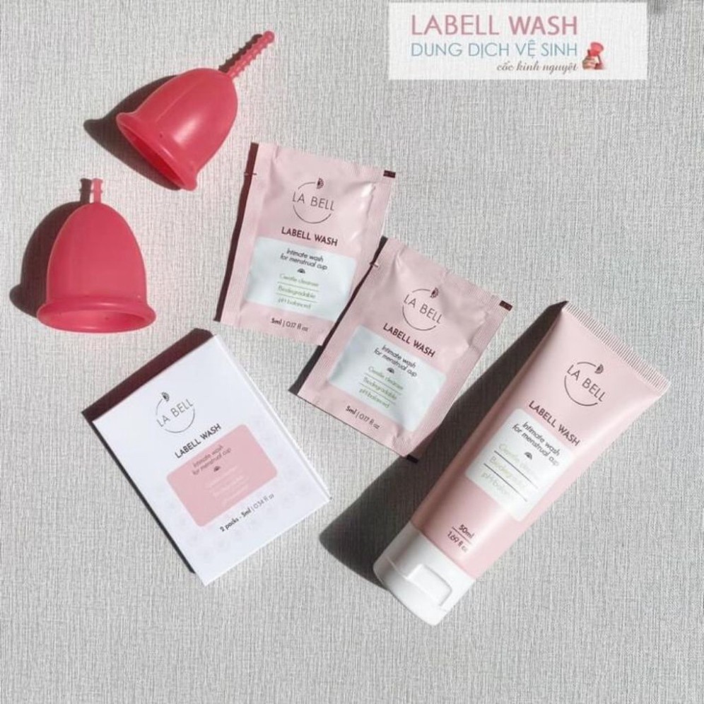 Hộp Labell Wash Dung Dịch Cốc Nguyệt San 10ML, Tiệt Trùng Cốc, Làm Sạch, Khử Mùi, Ngăn Ngừa Vi Khuẩn