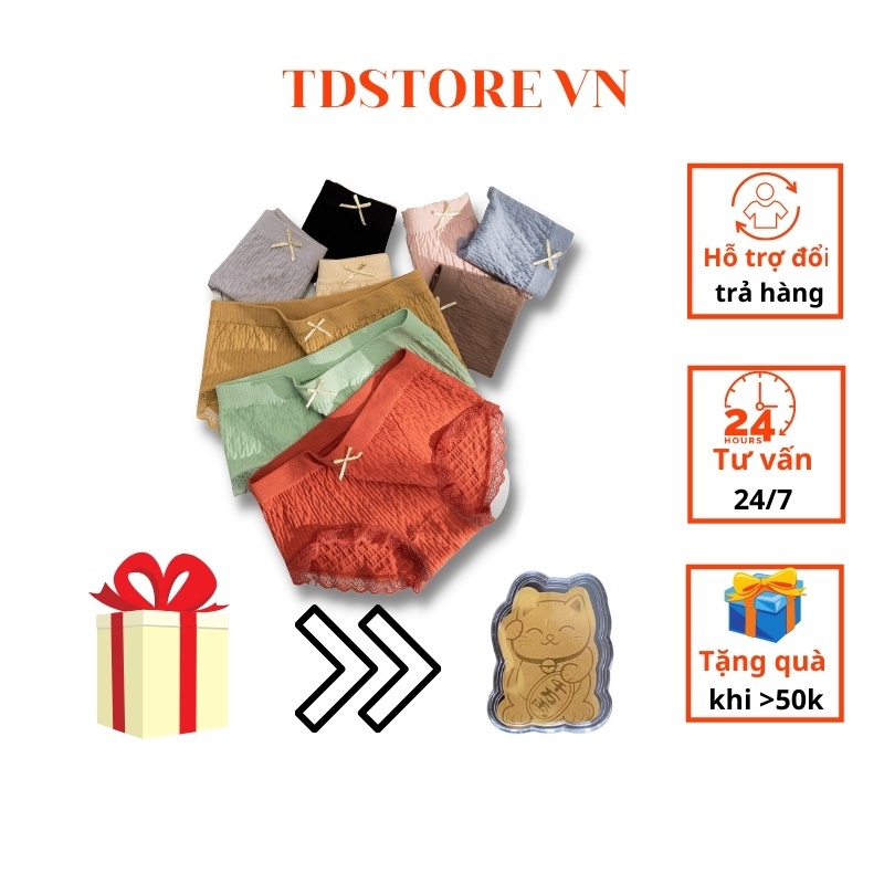 Quần sịp nữ Tdstore chất liệu cotton co giãn 4 chiều kháng khuẩn khử mùi , quần lót nữ gợi cảm size từ 60kg trở xuống | BigBuy360 - bigbuy360.vn