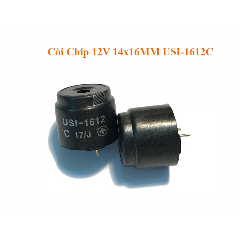 Còi Chíp 12V 14x16MM USI-1612C🍀Còi 12V Sử Dụng Mạch Điện Tử