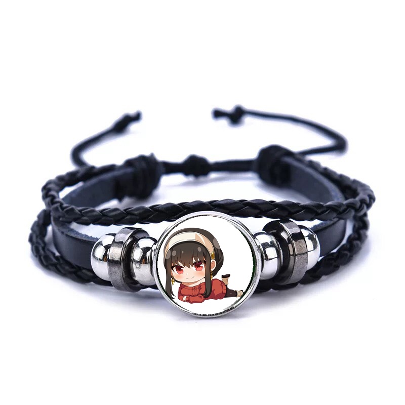 Vòng tay da lộn in hình nhân vật SPY x Family ver nằm gia đình điệp viên anime chibi tiện lợi xinh xắn thời trang