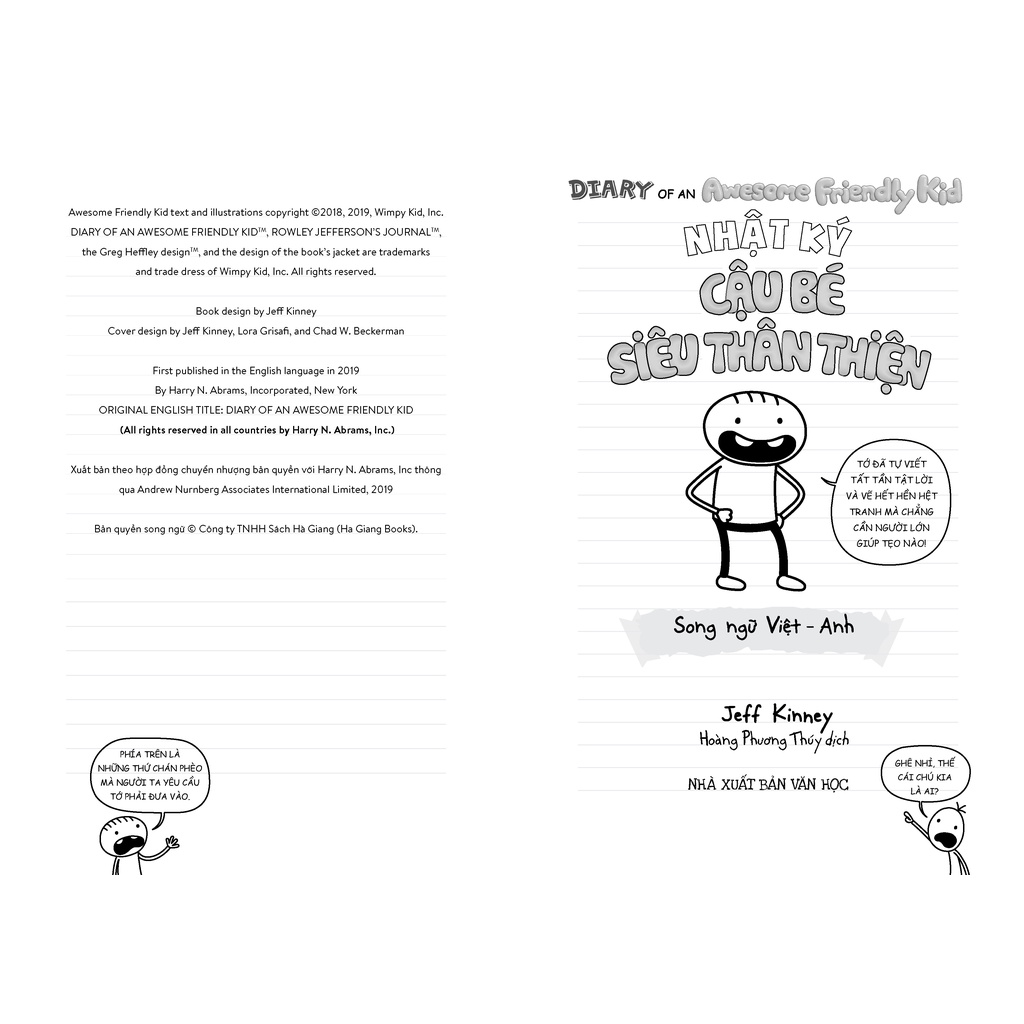 Sách - Nhật ký Cậu bé siêu thân thiện tập 1 [series Nhật ký chú bé nhút nhát wimpy kid] - Phiên bản song ngữ Việt-Anh