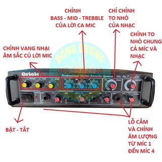Âm ly oriole ha pa7 nguồn 220v - tặng kèm dây kết nối 2 đầu av