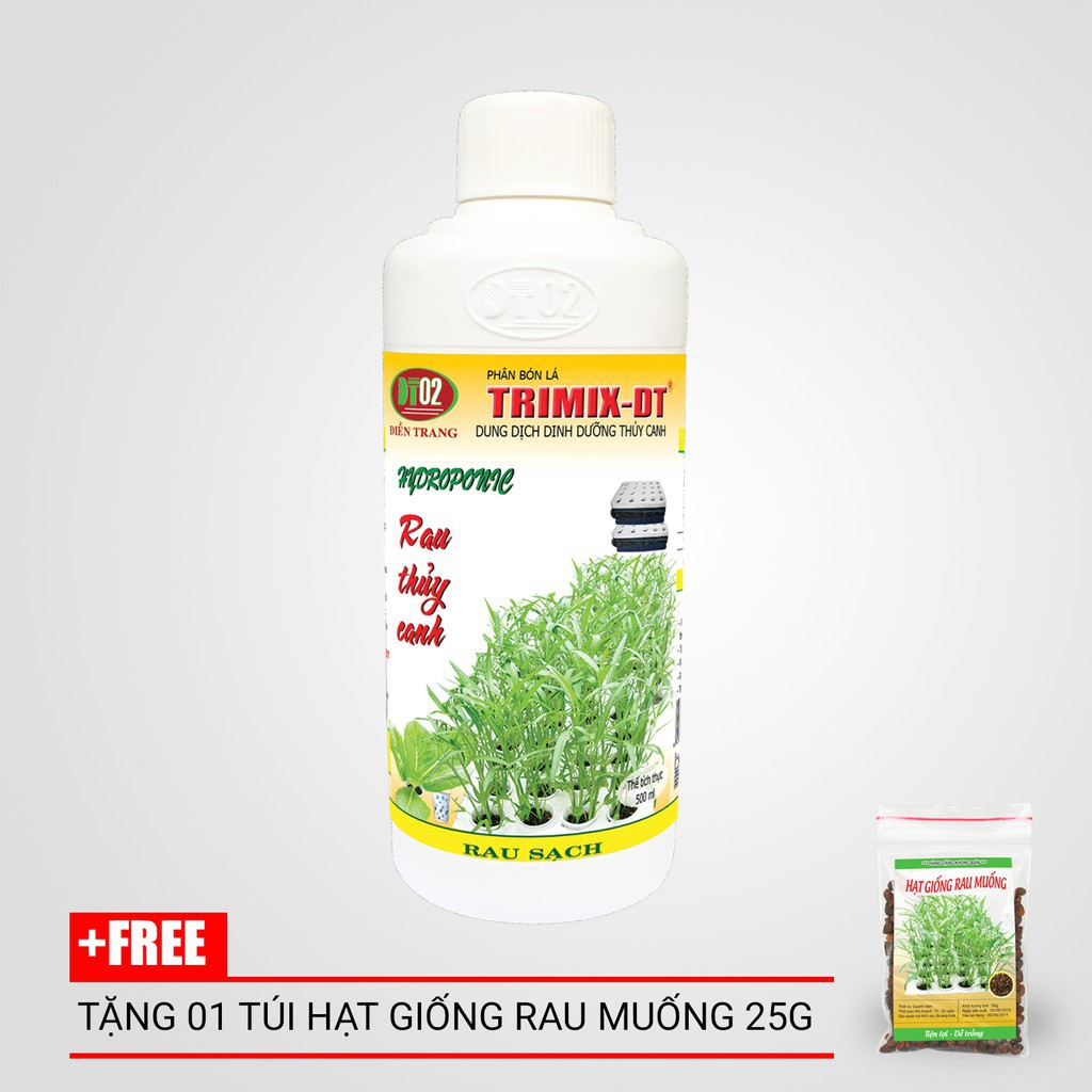 Dung dịch thủy canh rau TRIMIX-DT 500ml, dung dịch trồng rau sạch