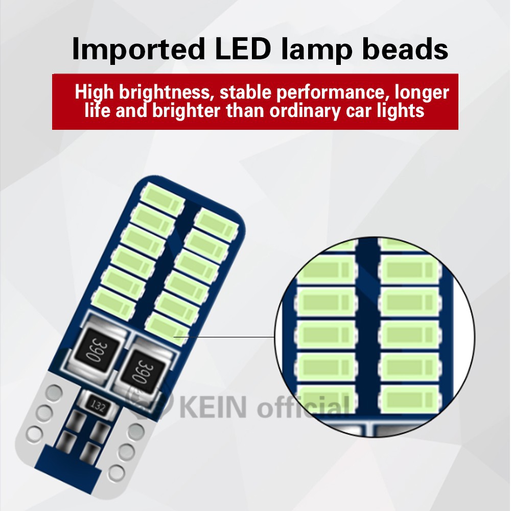 Bóng đèn LED W5W T10 dùng làm gắn trần/đèn bảng điều khiển/đèn nội thất/đèn biển số cho xe hơi