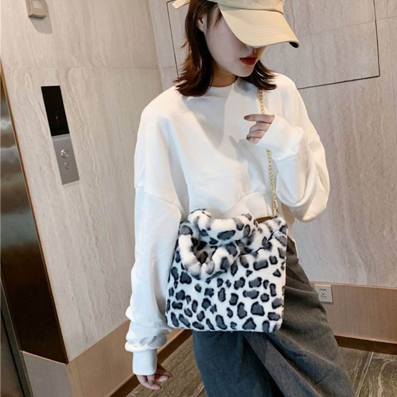 túi đeo vai dành cho nữ Nữ Đeo Chéo Họa Tiết Da Báo