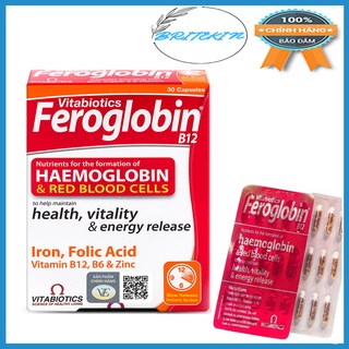 Viên Uống Bổ Máu Vitabiotics Feroglobin B12 Hộp 30 Viên