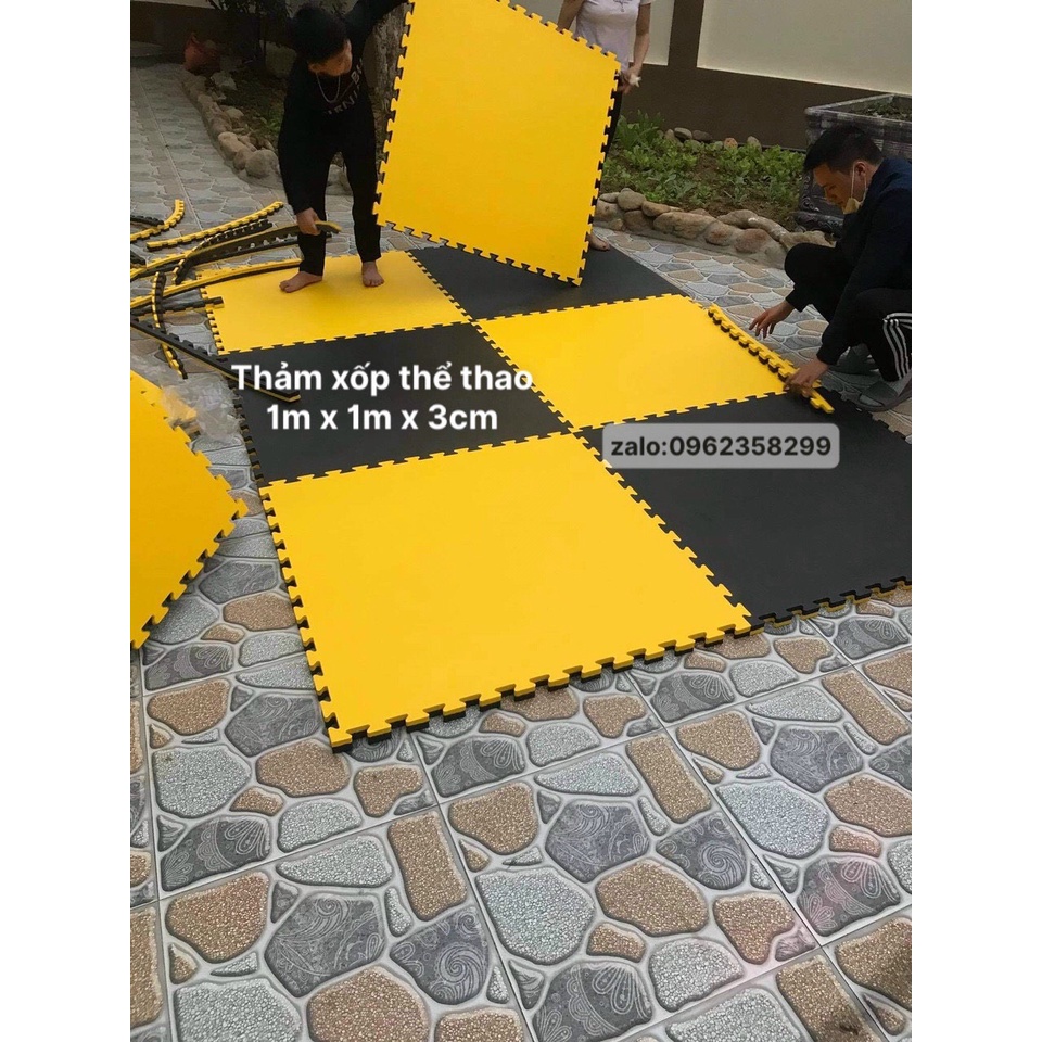 Thảm tập karate, boxing, gym khu vui chơi,trường mầm non 1m x 1m x 3cm  ( giá cả tùy số lượng , vận chuyển liên hệ hotli