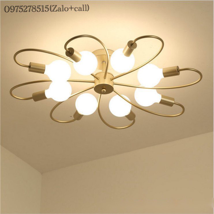Đèn Thả Xoáy 8 tayTrang Trí Sử Dụng Để Trang Trí Quán Cafe, Phòng Bếp, Phòng Khách SHOWROOM Cực Đẹp