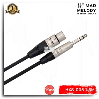 Hosa Pro Balanced Interconnect HXS-005 (1.5m) (REAN XLR3F - 1/4in TRS) (Dây cáp canon XLR cái 6.35mm TRS đực, Brand New)