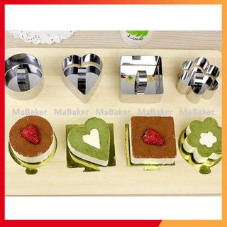 Khuôn Ring làm bánh Mousse có nắp loại tốt, inox siêu bền, nhiều mẫu mã, tha hồ sáng tạo - MaBaker