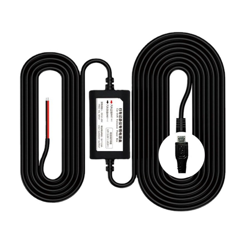 Bộ dây cáp sạc máy ảnh USB mini 12V-30V sang 5V chất lượng cao cho xe hơi