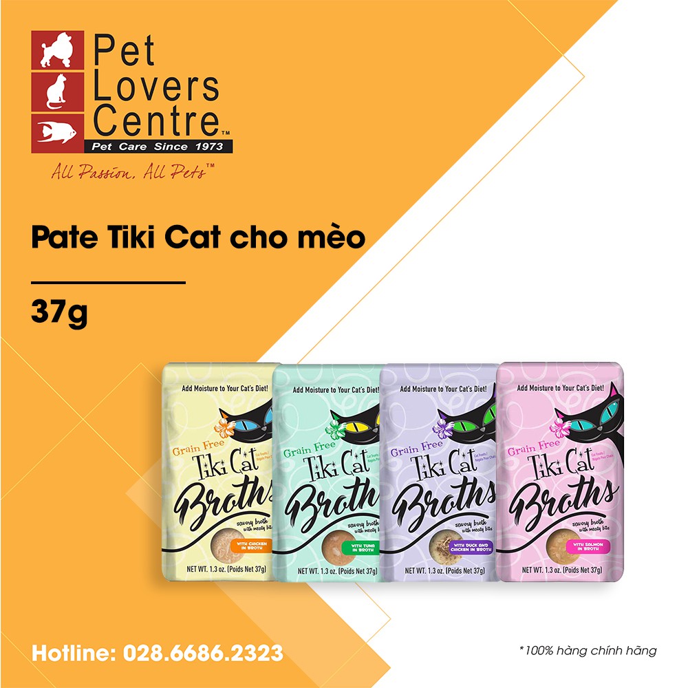 [37gam] Pate cho mèo TIKI CAT POUCH BROTH