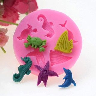 Khuôn silicon 4D hình sinh vật biển