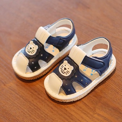 Dép rọ, sandal tập đi đế mềm hổ con cho bé trai bé gái 0-2 tuổi(Hàng Quảng châu)