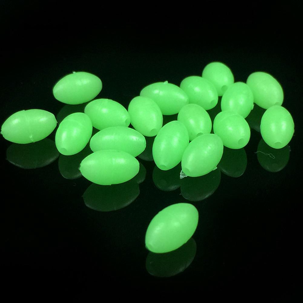 Bộ 100 hạt chuỗi dạ quang câu cá phát sáng trong tối