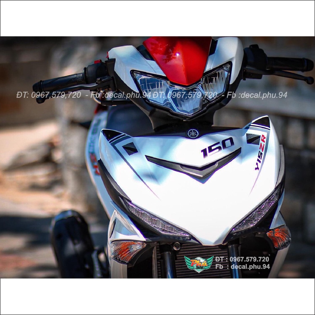 Tem rời xe Exciter 150 Y15zr Trắng đỏ in trong (A)