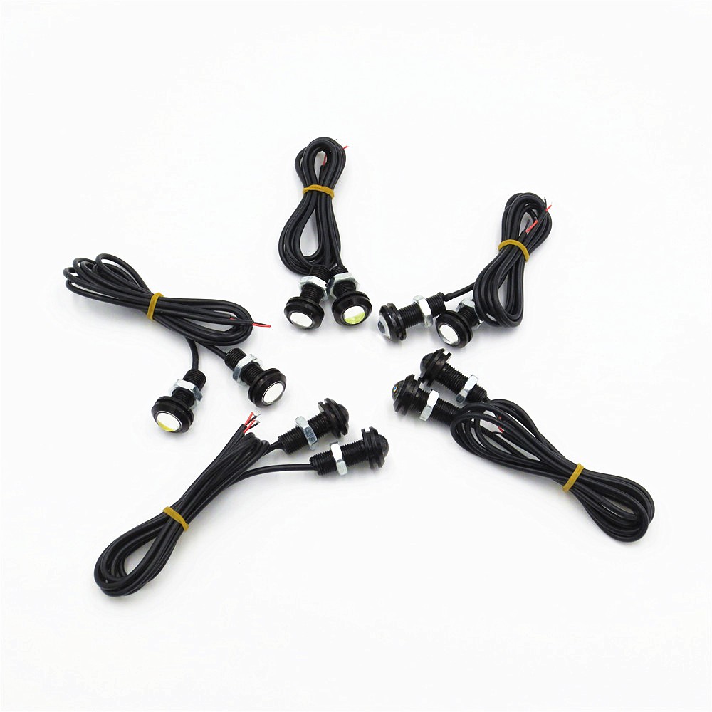 Bộ 10 Đèn LED Mắt Đại Bàng DC 12V 24V 18MM Ánh Sáng Trắng/Xanh Lá/Đỏ/Xanh Lá Dành Cho Xe Hơi/Xe Tải