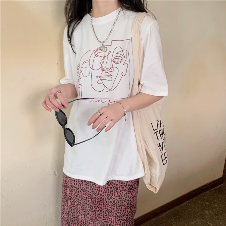 Áo Thun HIIXIIVI ngắn tay dáng rộng thời trang dành cho nữ