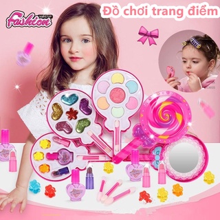 Bộ trang điểm cho bé gái Bộ đồ chơi trang điểm túi xách trẻ em