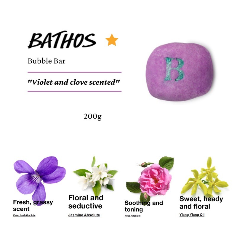 Viên tạo bọt bồn tắm Lush - Bathos bubble bar