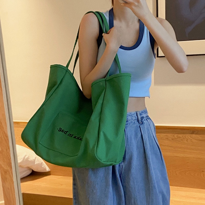 IELGY Túi Xách Canvas Sức Chứa Lớn Thời Trang Cho Nữ